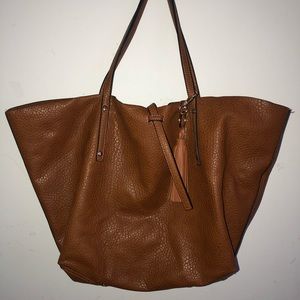 Brown tote purse